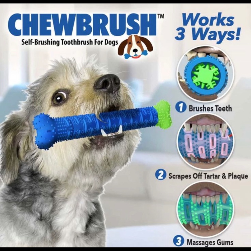 New Chewbrush Self Brushing Toothbrush - Size Small/Medium